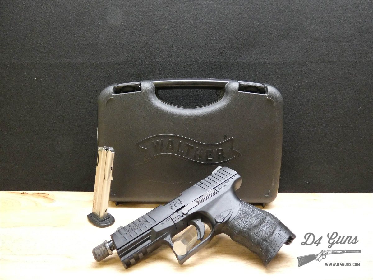 Walther PPQ 22 LR W OG Case Mag MFG 2014 Threaded BBL