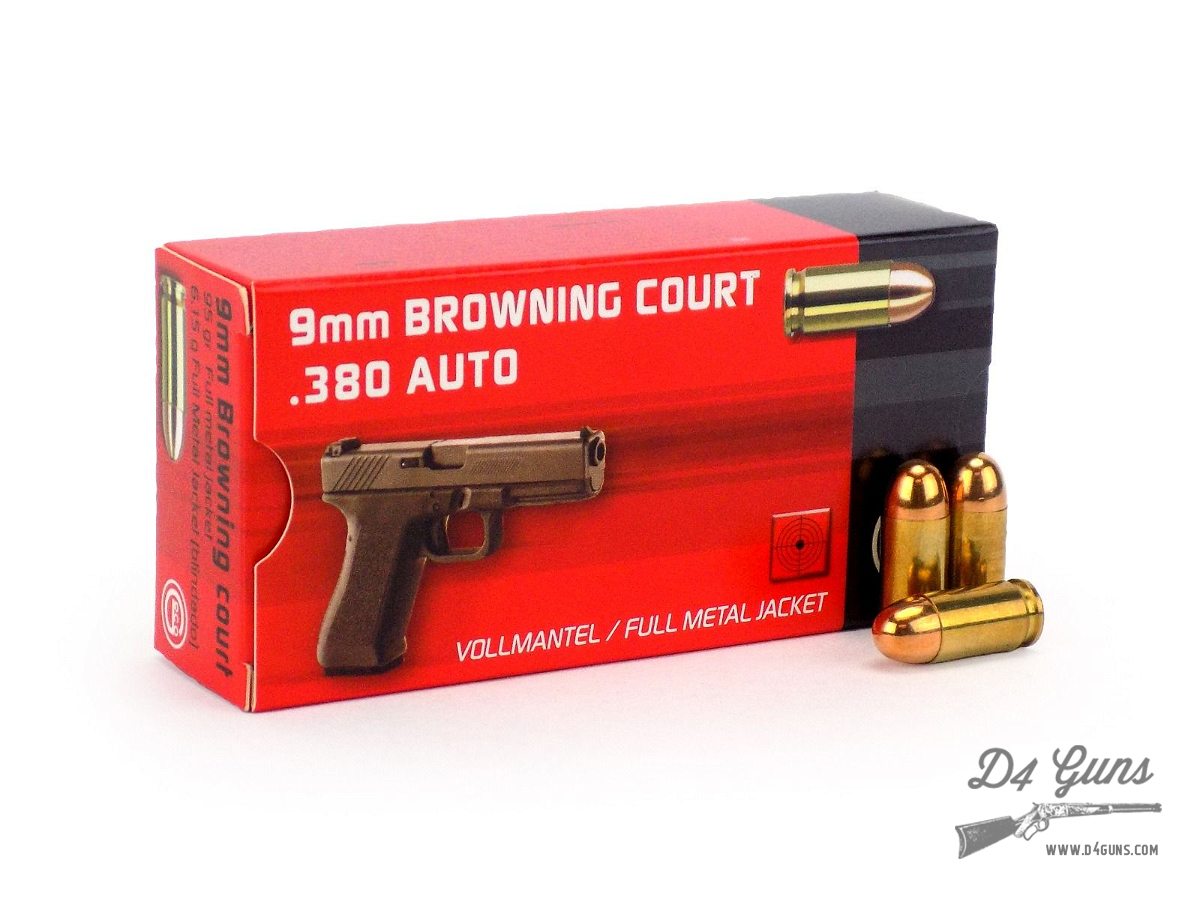 Geco .380 ACP – Brass – 95gr – FMJ – 50 Rounds – GE270540050 | D4 Guns