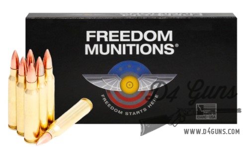 Freedom Munitions - 5.56 NATO - Brass - 55gr - FMJ - 50 Rds - FM556MF55R-img-0