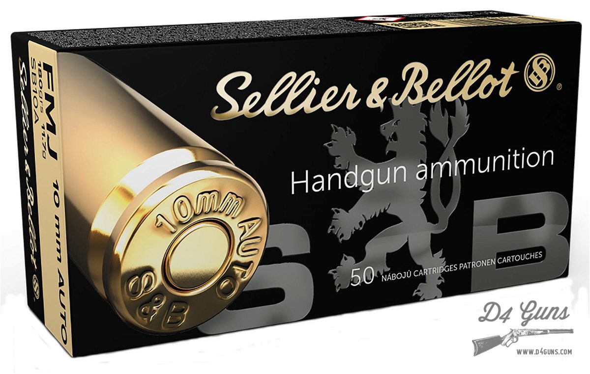 Sellier & Bellot 10mm - 180gr - FMJ - 50 Rounds - SB10A - S&B - Czech-img-1