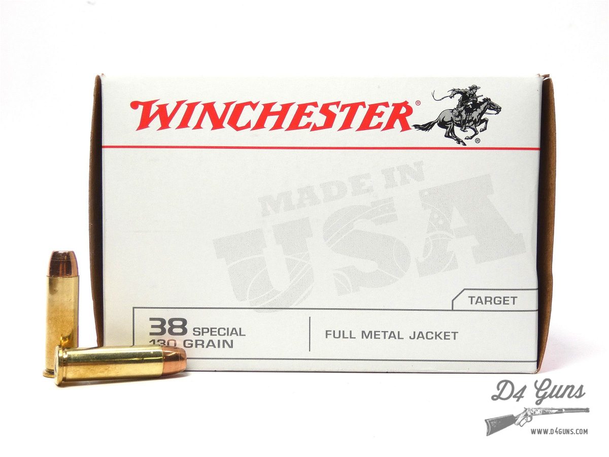 Winchester .38 Special - 130gr - FMJ - 100 Rounds - USA38SPVP - 38 SPL-img-0