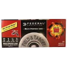 Federal Field & Target 12ga 7 1/2 Shot 100 Round Value Pack ...