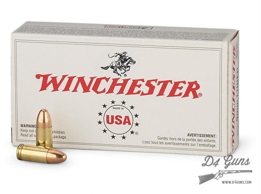 Winchester Target 9mm 115gr Brass FMJ 50 Rounds Q4172