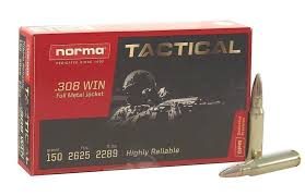 Norma Tactical .308 Win 150gr FMJ 20 Rounds 7393923323596 20177262 | D4 ...