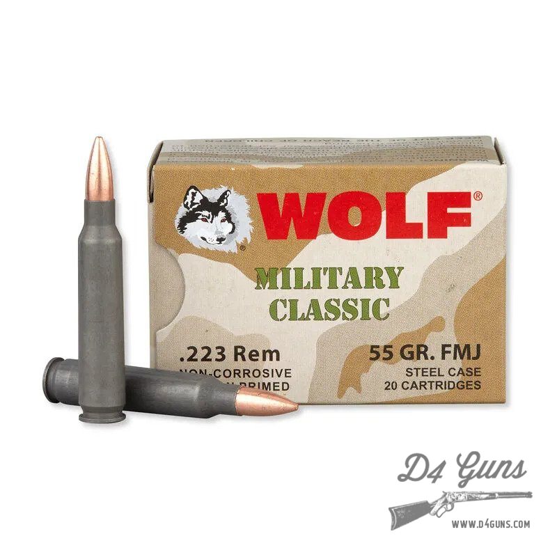 Wolf .223 Rem - 55gr - Steel - FMJ - 20 Rounds - 223 - MC22355FMJ-img-0