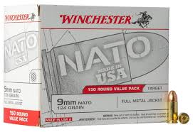 Winchester 9mm Nato 124gr FMJ 150 Rounds – 020892221413 | D4 Guns