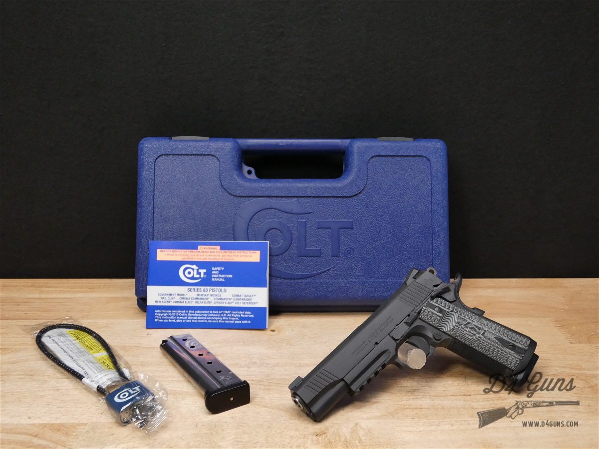 Colt Combat Unit Rail Government Model 1911 - 9mm - OG Case & More - C ...