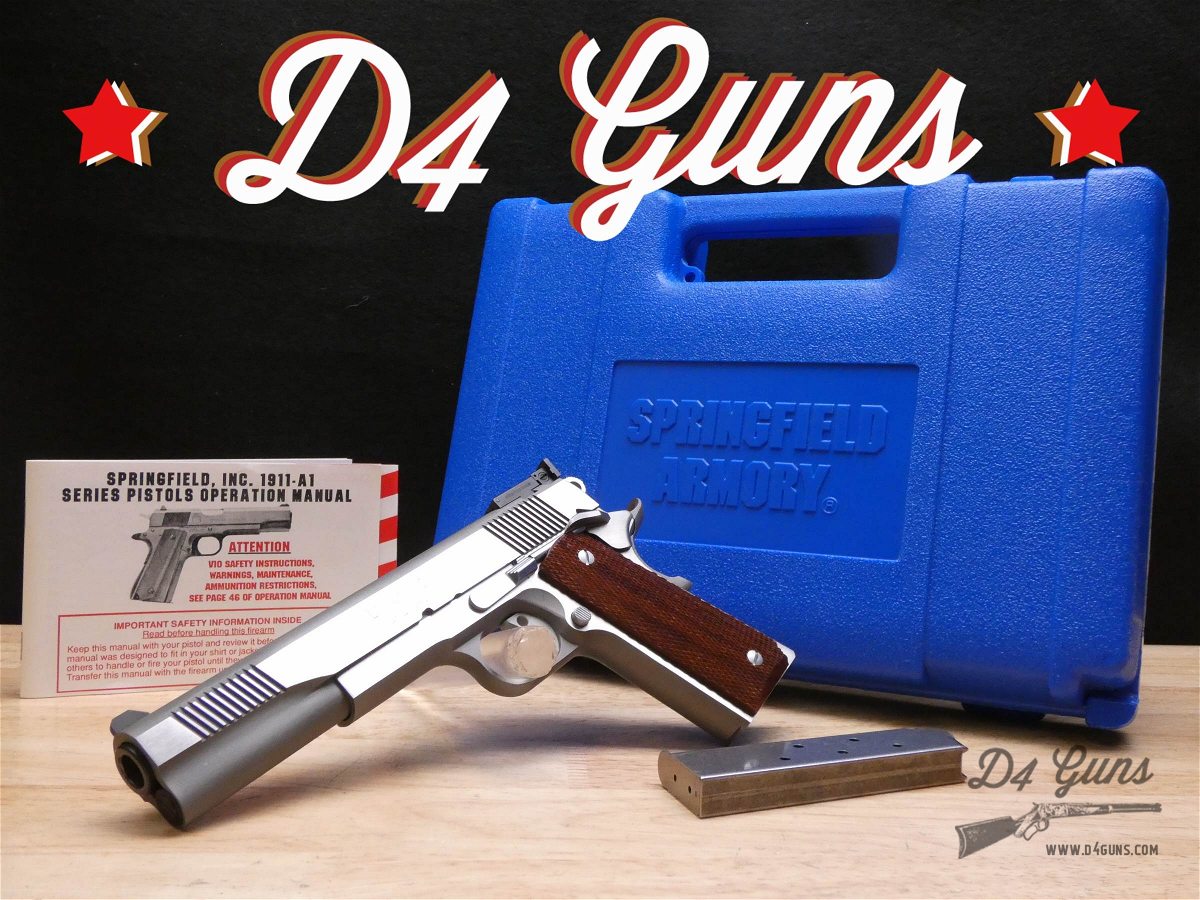Springfield Armory Long Slide 1911 - .45 ACP - Wood Grips - OG Case ...