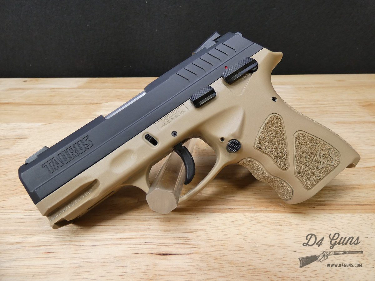 Taurus Th9c 9mm W Holster 3 Mags Two Tone Th9 Compact Fde Semi Auto Pistols At 4247