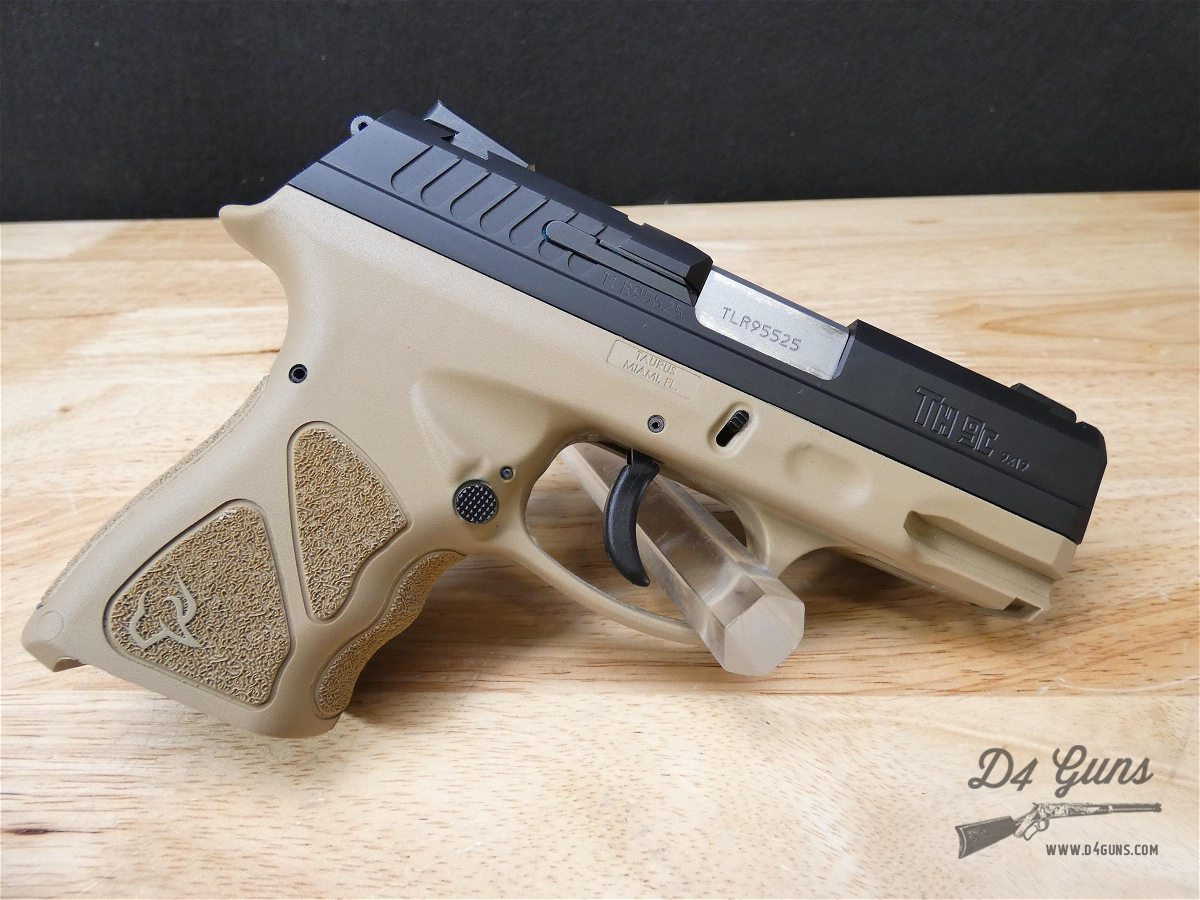 Taurus Th9c 9mm W Holster 3 Mags Two Tone Th9 Compact Fde Semi Auto Pistols At 2057