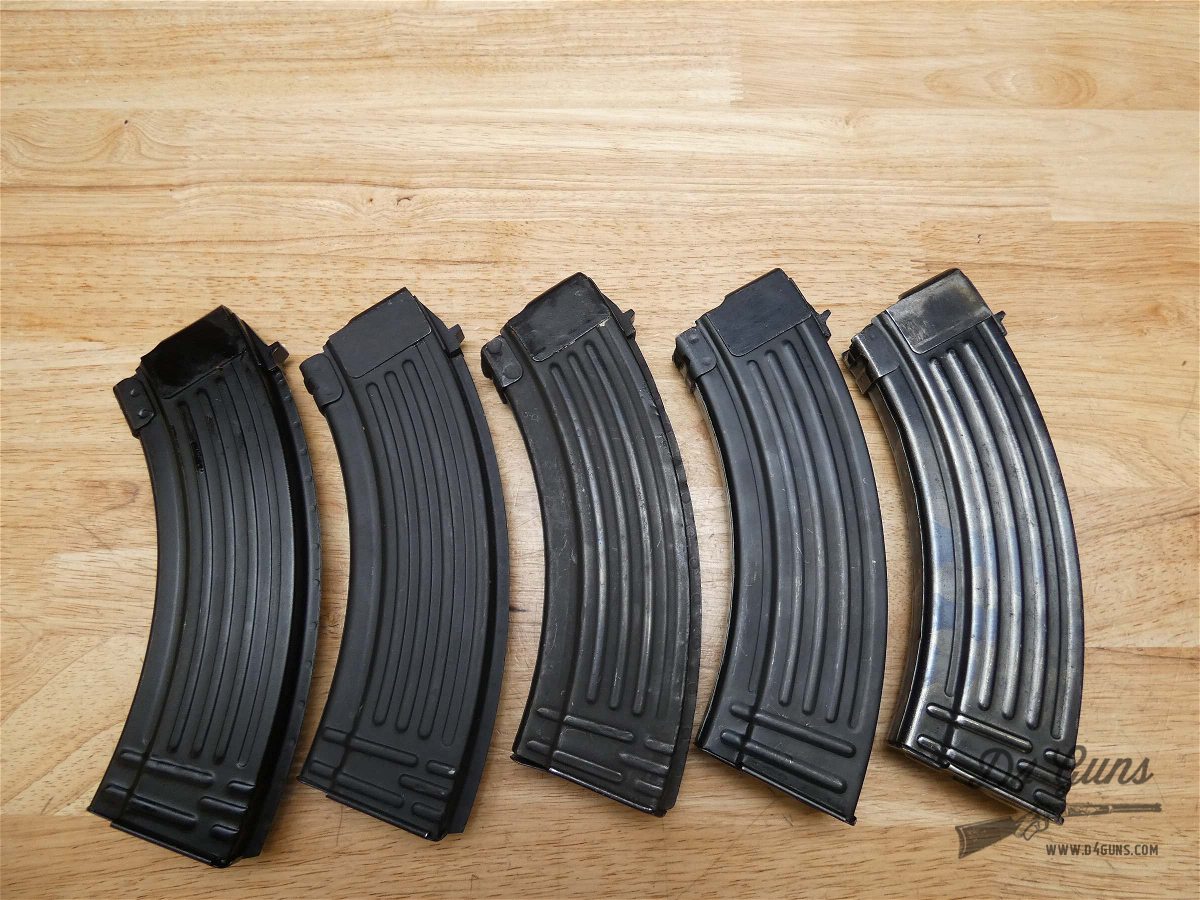 AK47 Steel Mags - 30 Rounds - LOT OF 5 - 7.62X39 - AK 47 - AK-47 - AK47 ...