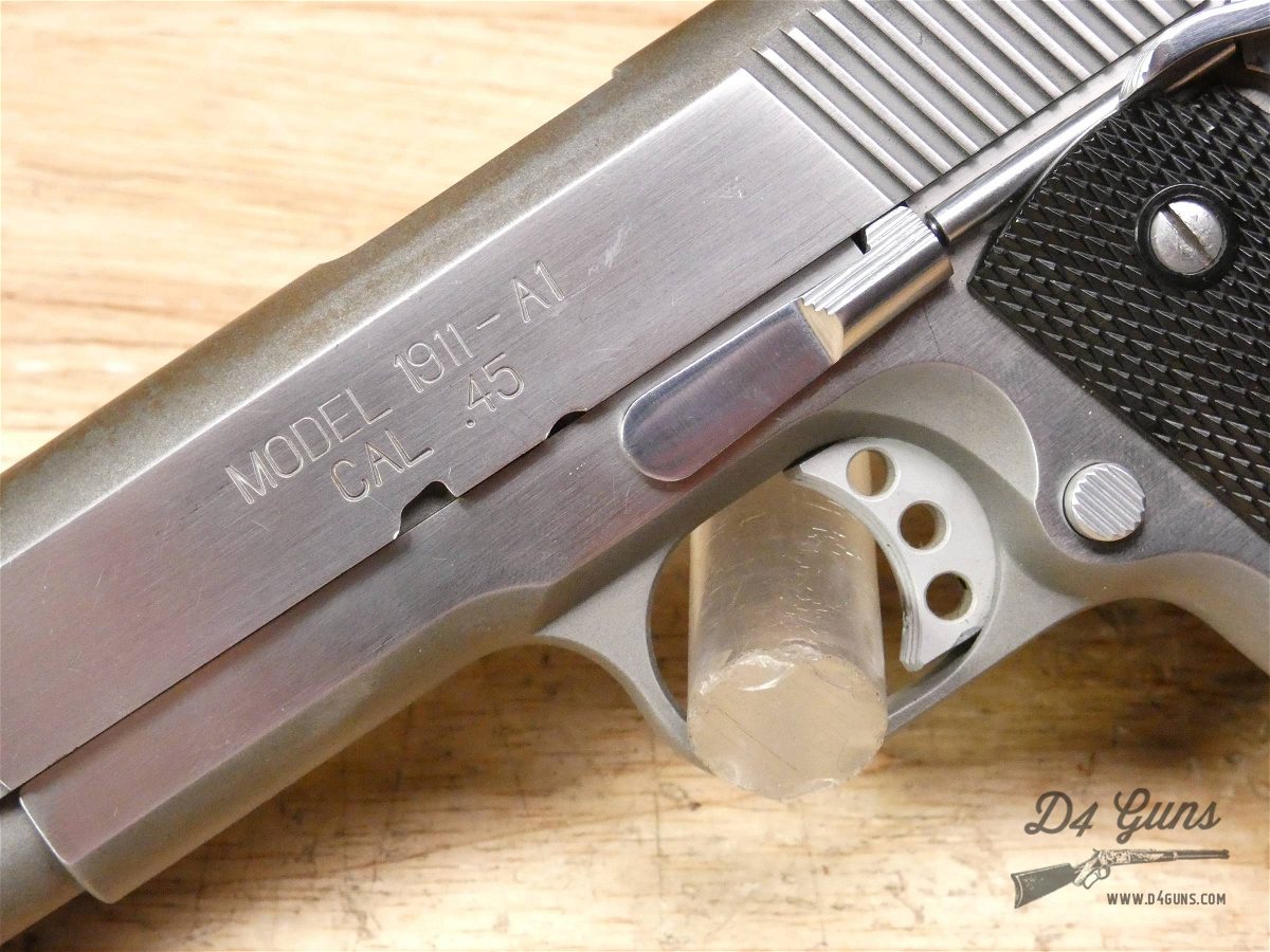 Springfield 1911-A1 - .45 ACP - Stainless - M1911A1 -  Brazil - w/ 2 Mags-img-3
