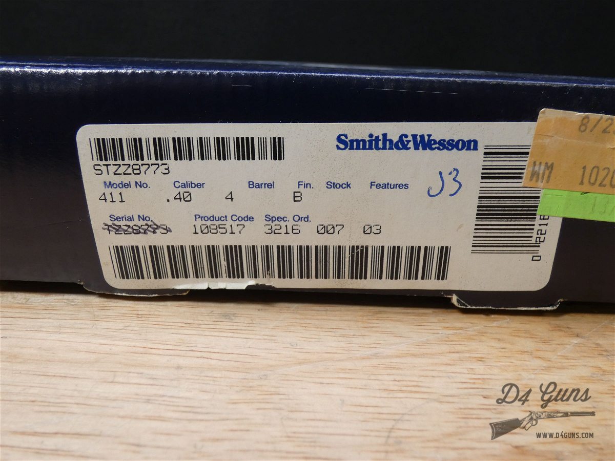 Smith & Wesson 411 - .40 S&W - Blued - Alloy Frame - w/ OG Box & Mag!-img-29