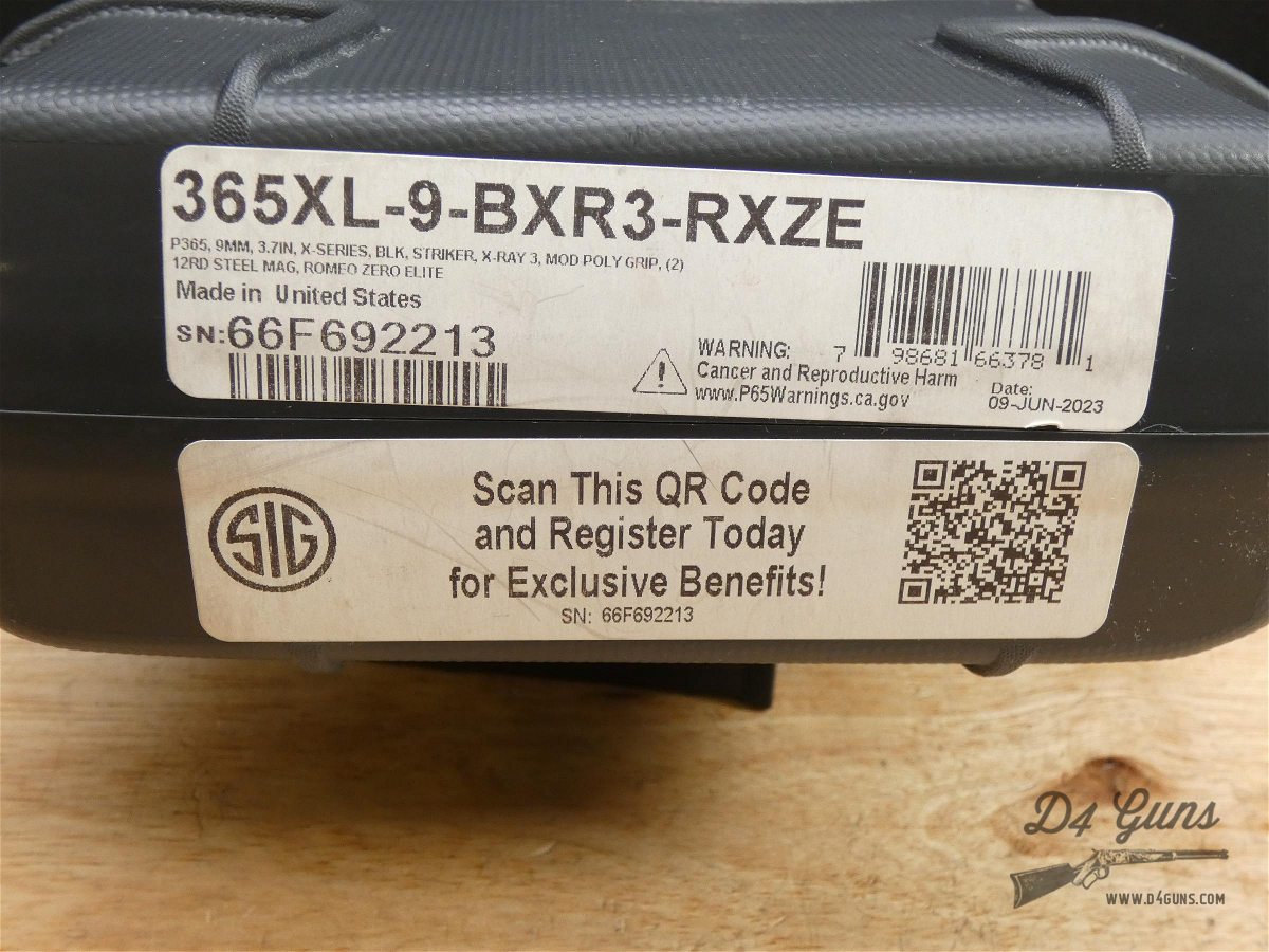 Sig Sauer P365XL - 9mm - P365 XL - 365 - w/ OG Case & Romeo Zero Sight-img-31
