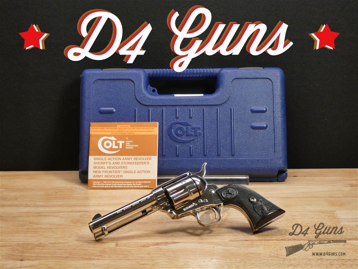 Colt Single Action Army - .45 Colt - 4th Gen - 1999 - Stainless - w/ Case-img-0