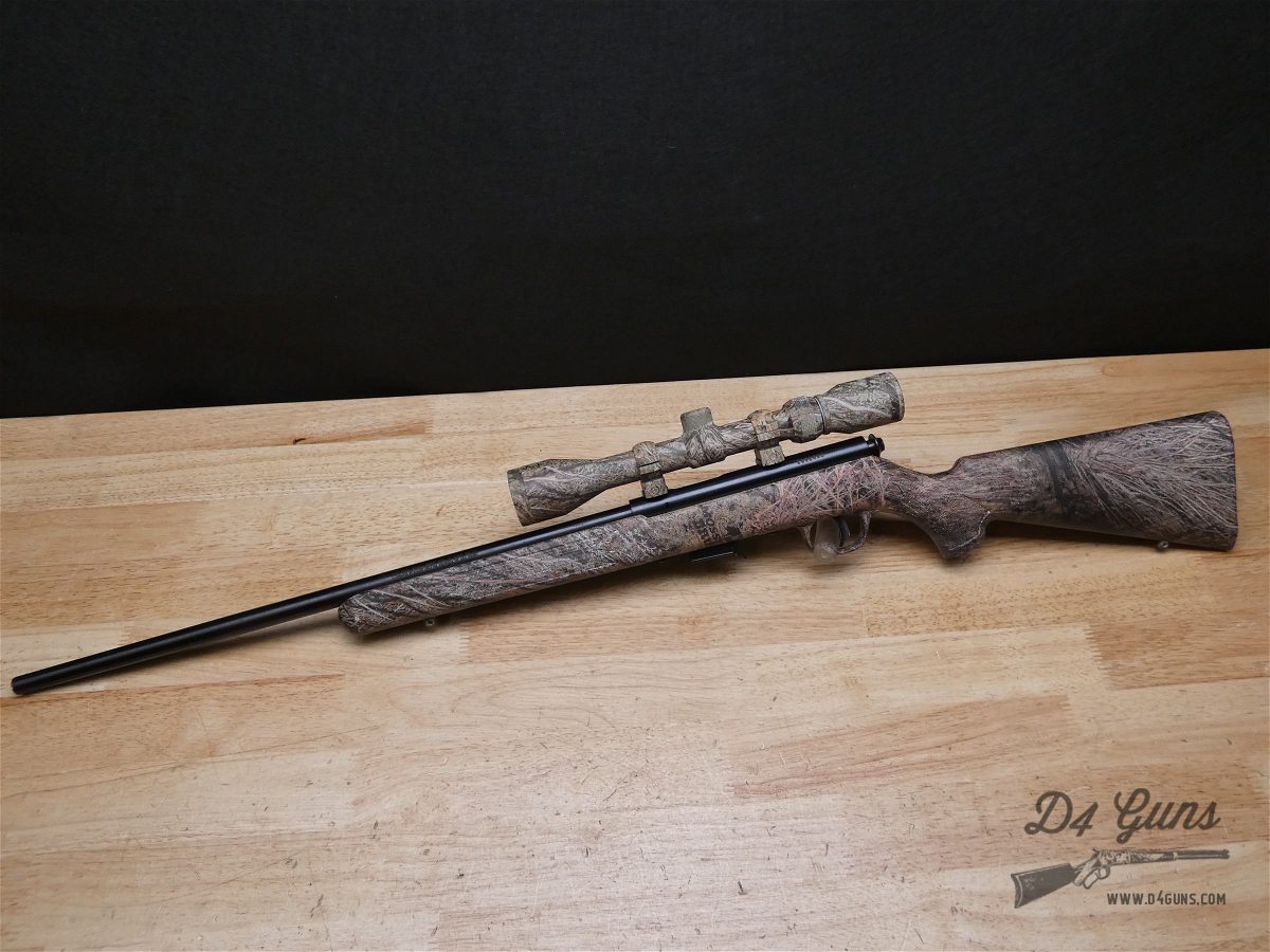 Savage Model 93R17 - .17 HMR - Varmint Rifle - Mossy Oak - Bushnell Scope-img-2