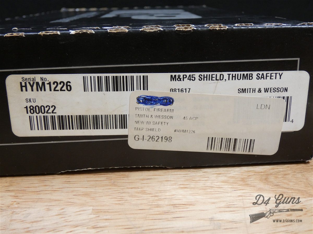 Smith & Wesson M&P45 Shield - .45 ACP - S&W M&P 45 Auto - w/ Box & 2 Mags-img-30