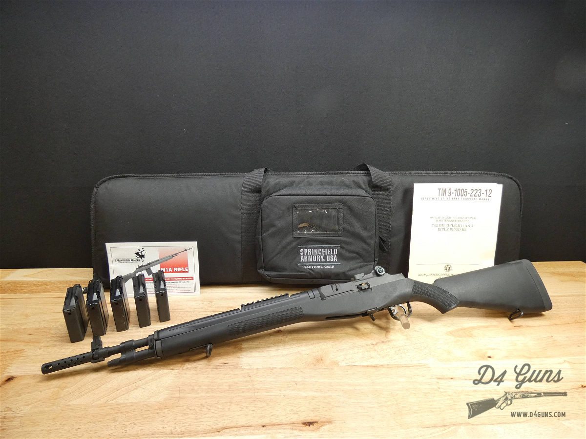 Springfield M1A Scout Squad - .308 Win - M14 - SA - w/ OG Case & 5 Mags!-img-1