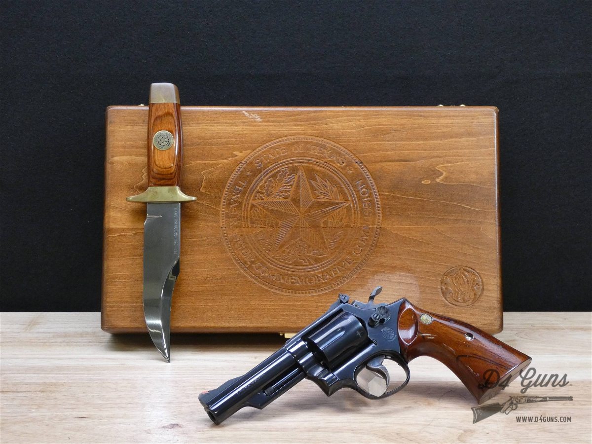 Smith & Wesson 19-3 .357 Mag - Texas Rangers - S&W 19 - W/Case & Knife!-img-1