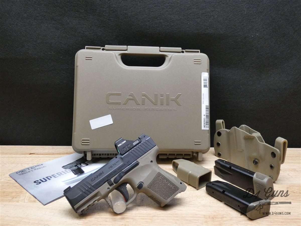 Canik Mete MC9 - 9mm - Holosun - FDE - Holster - Case - Two-Tone - Extras! -img-1