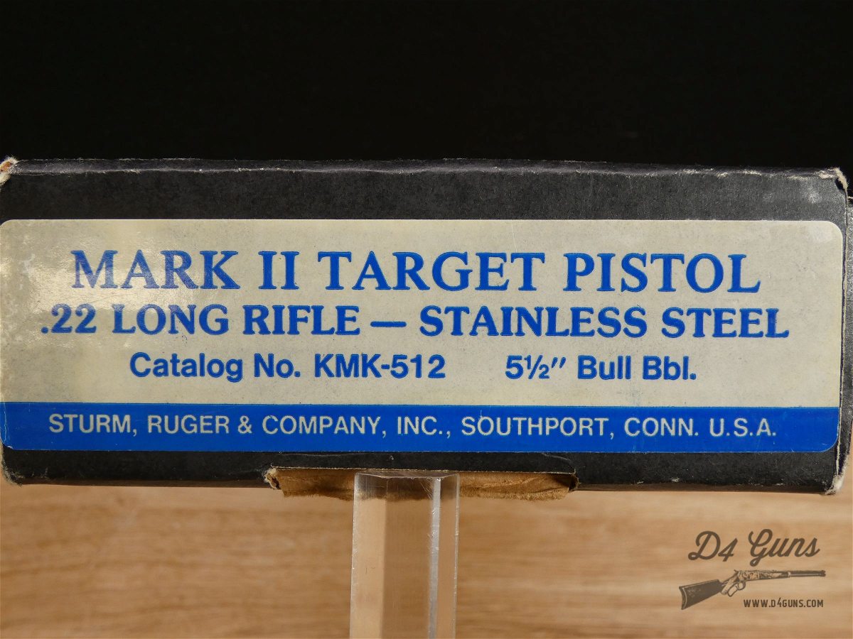 Ruger Mark II Target - .22 LR - MKII - OG Box & 2 Mags! - 1988 - Stainless-img-31