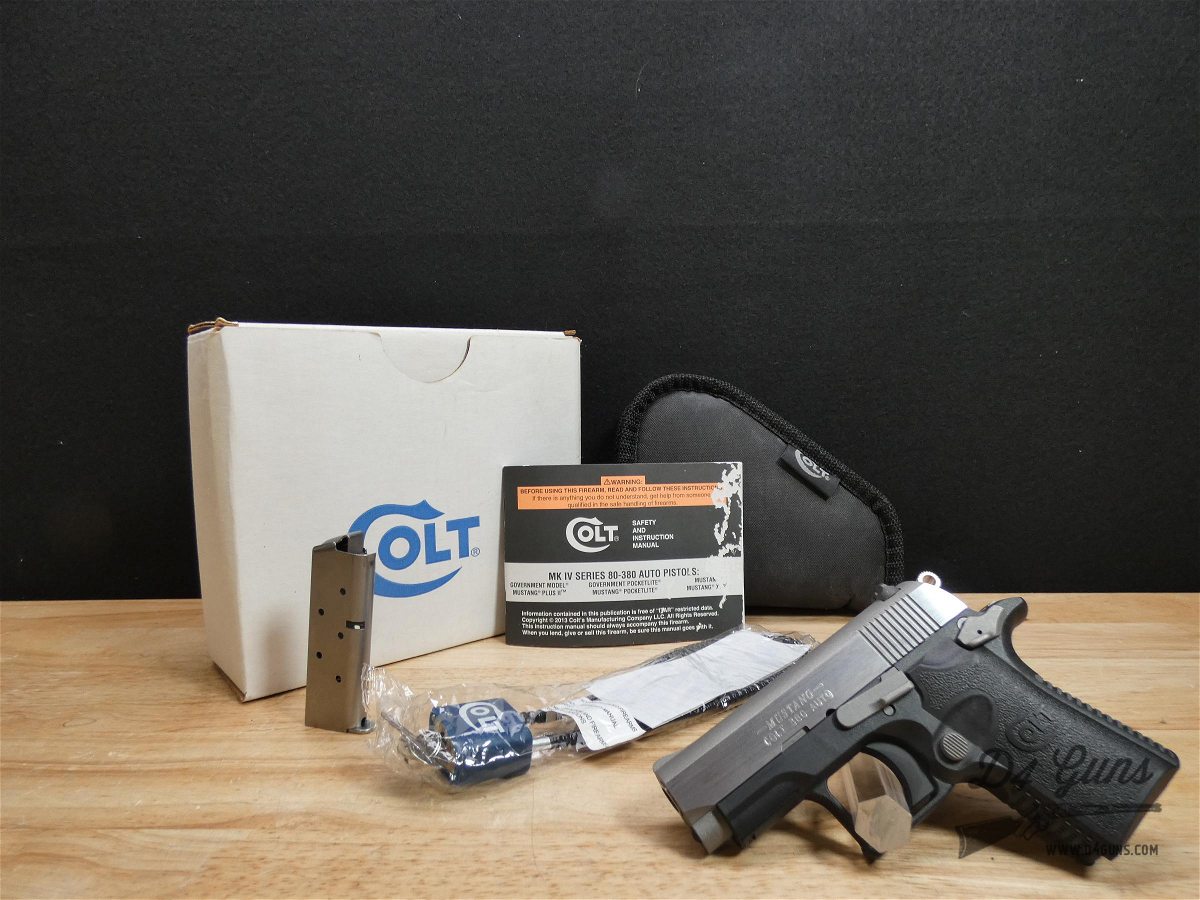 Colt Mustang XSP - .380 ACP - Mini 1911 - W/ Mag & Box - 2-TONE Stainless-img-1