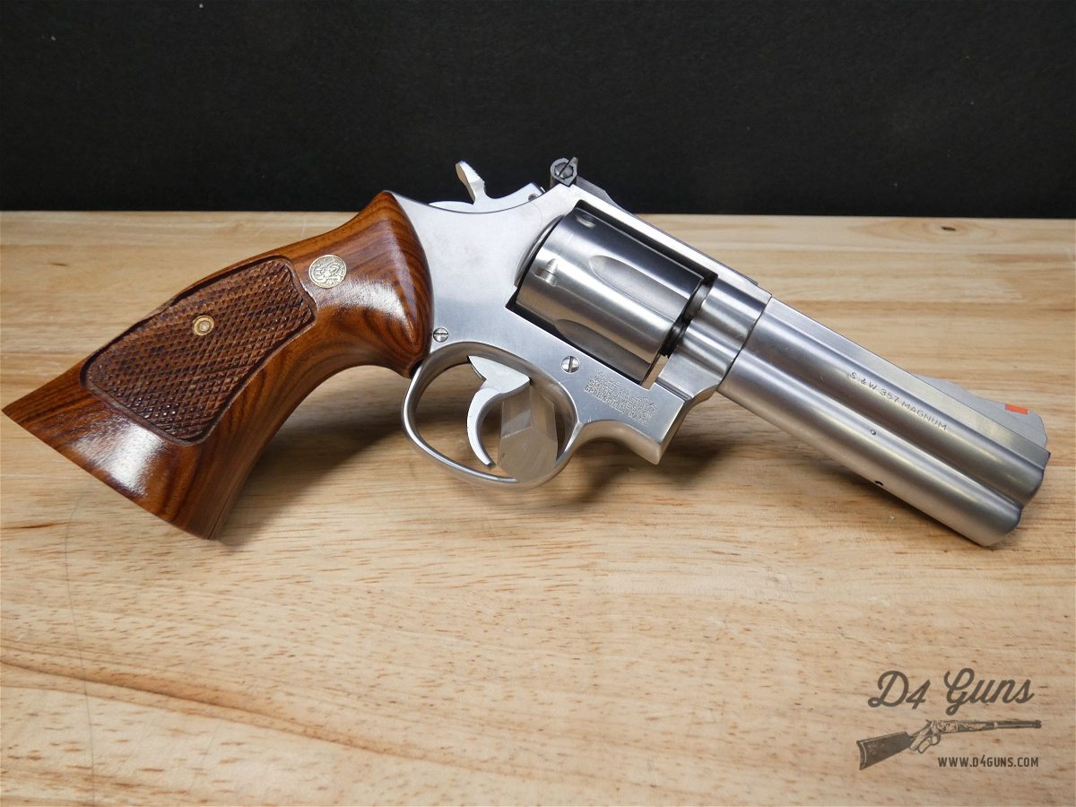 Smith & Wesson 686-3 - .357 MAG - Pre Lock - S&W 686 - Stainless - Wood -img-12