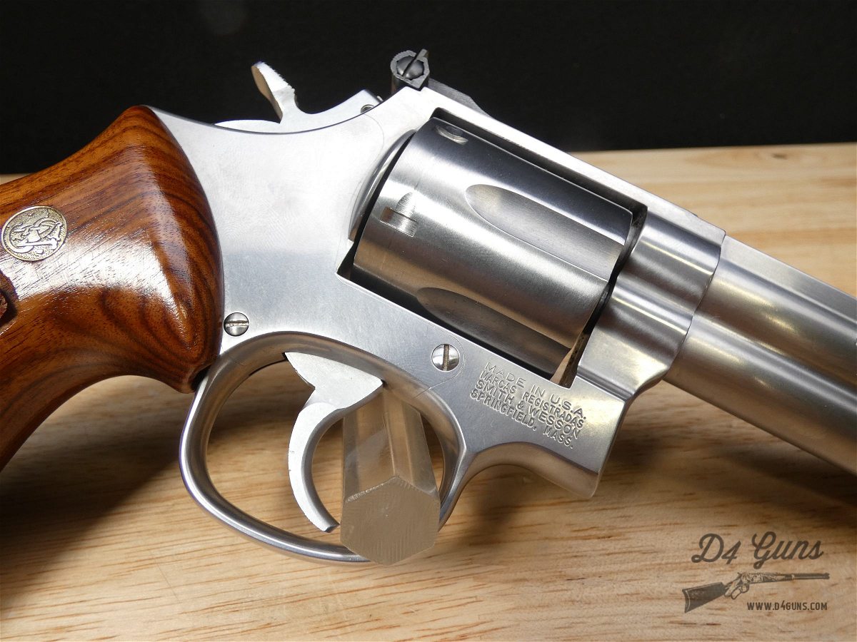 Smith & Wesson 686-3 - .357 MAG - Pre Lock - S&W 686 - Stainless - Wood -img-14