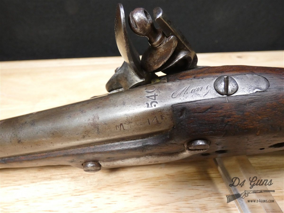 French Maubeuge Flintlock Pistol - Early 19th - Napoleonic Wars - .62 Cal-img-6