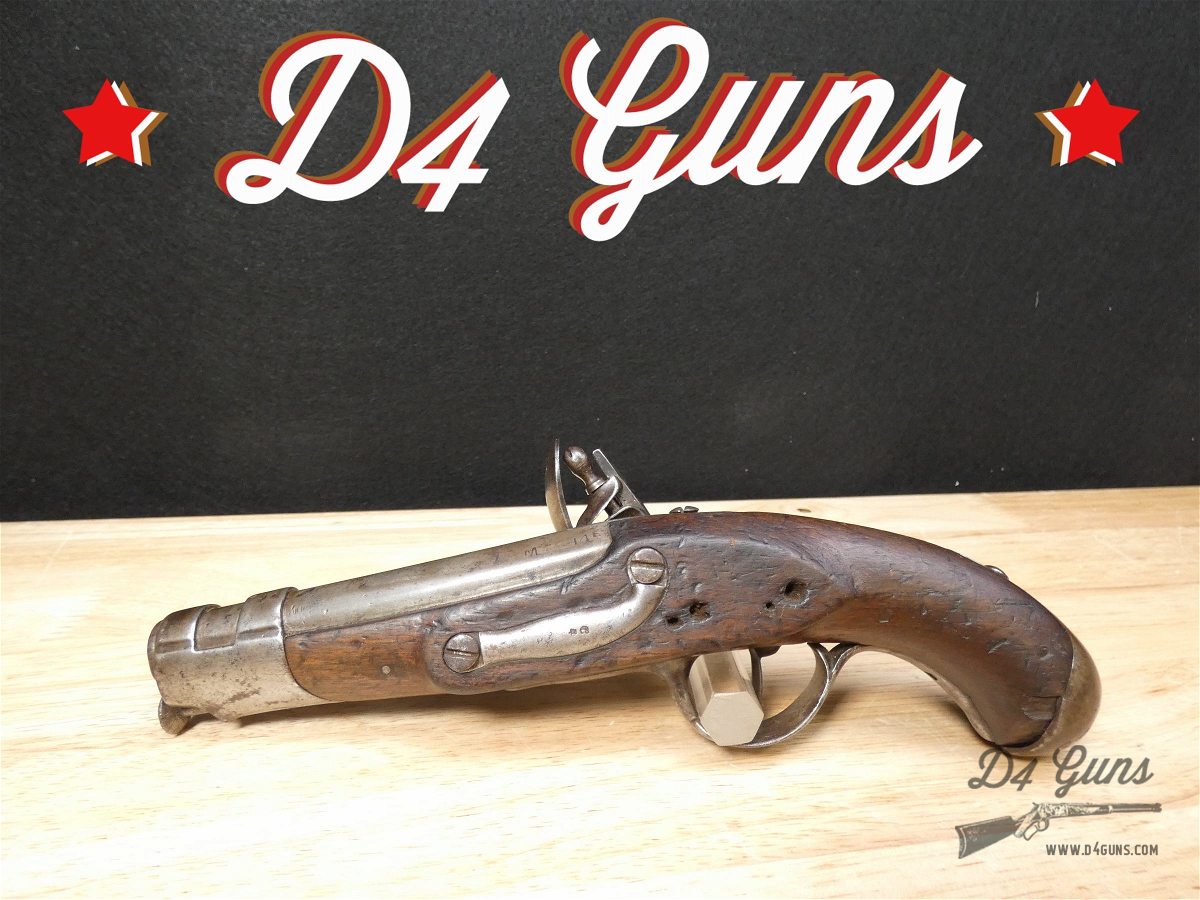 French Maubeuge Flintlock Pistol - Early 19th - Napoleonic Wars - .62 Cal-img-0