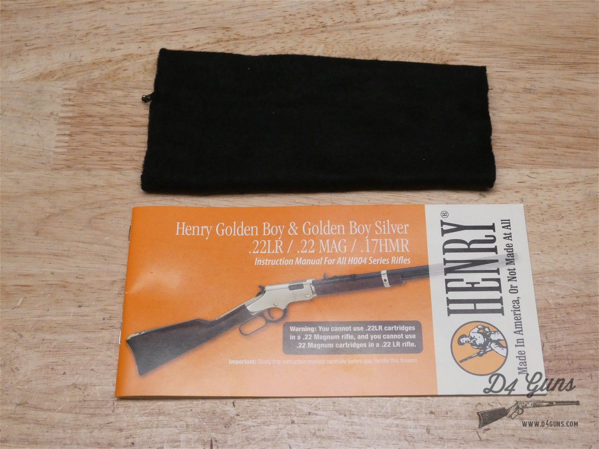 Henry Model H004S Golden Boy Silver - .22 S/L/LR - RMEF - Nickel Engraved-img-58