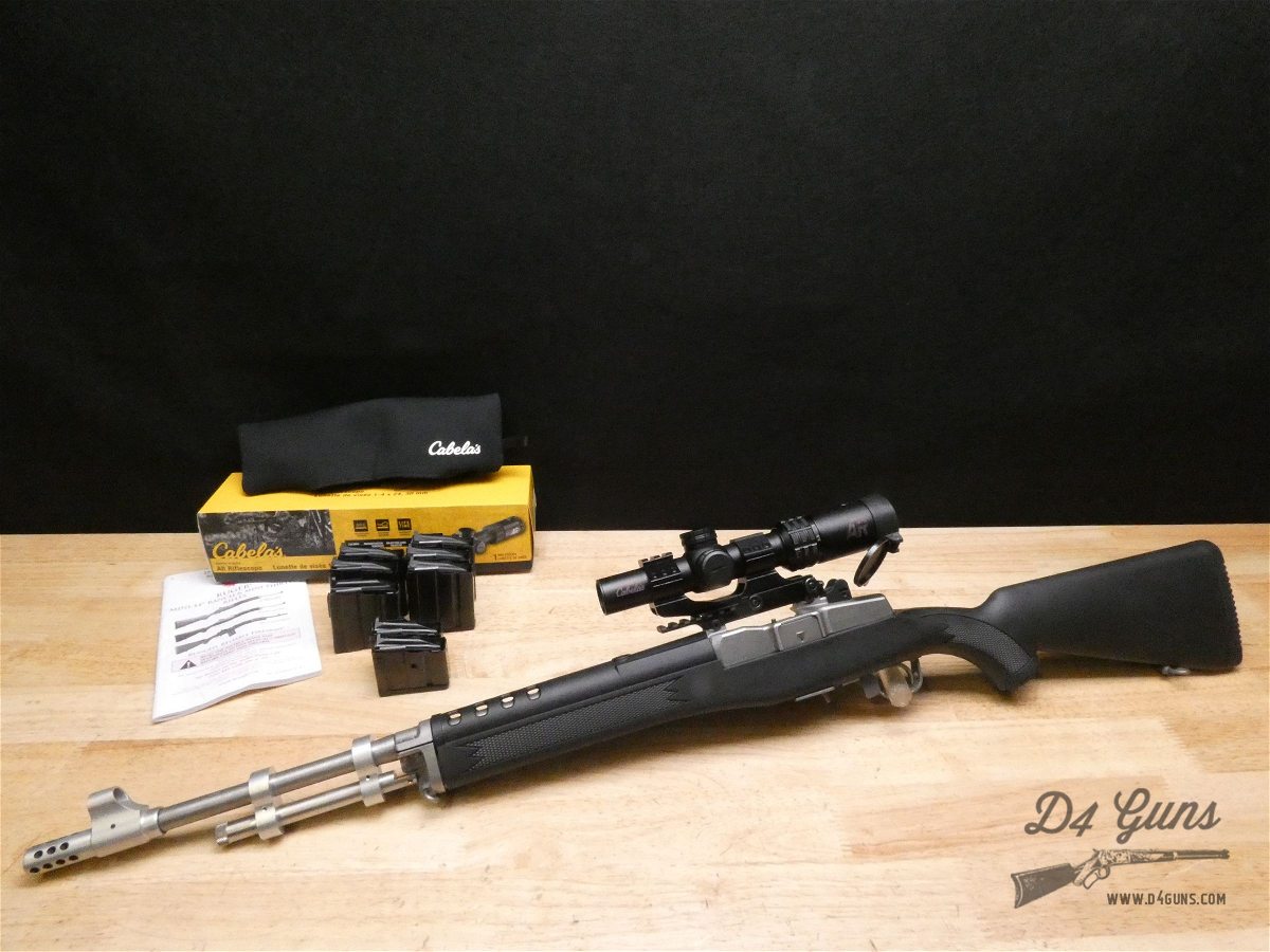 Ruger Mini-14 Ranch Rifle Stainless - 5.56 NATO - 2019 - w/ Cabela's Scope-img-1