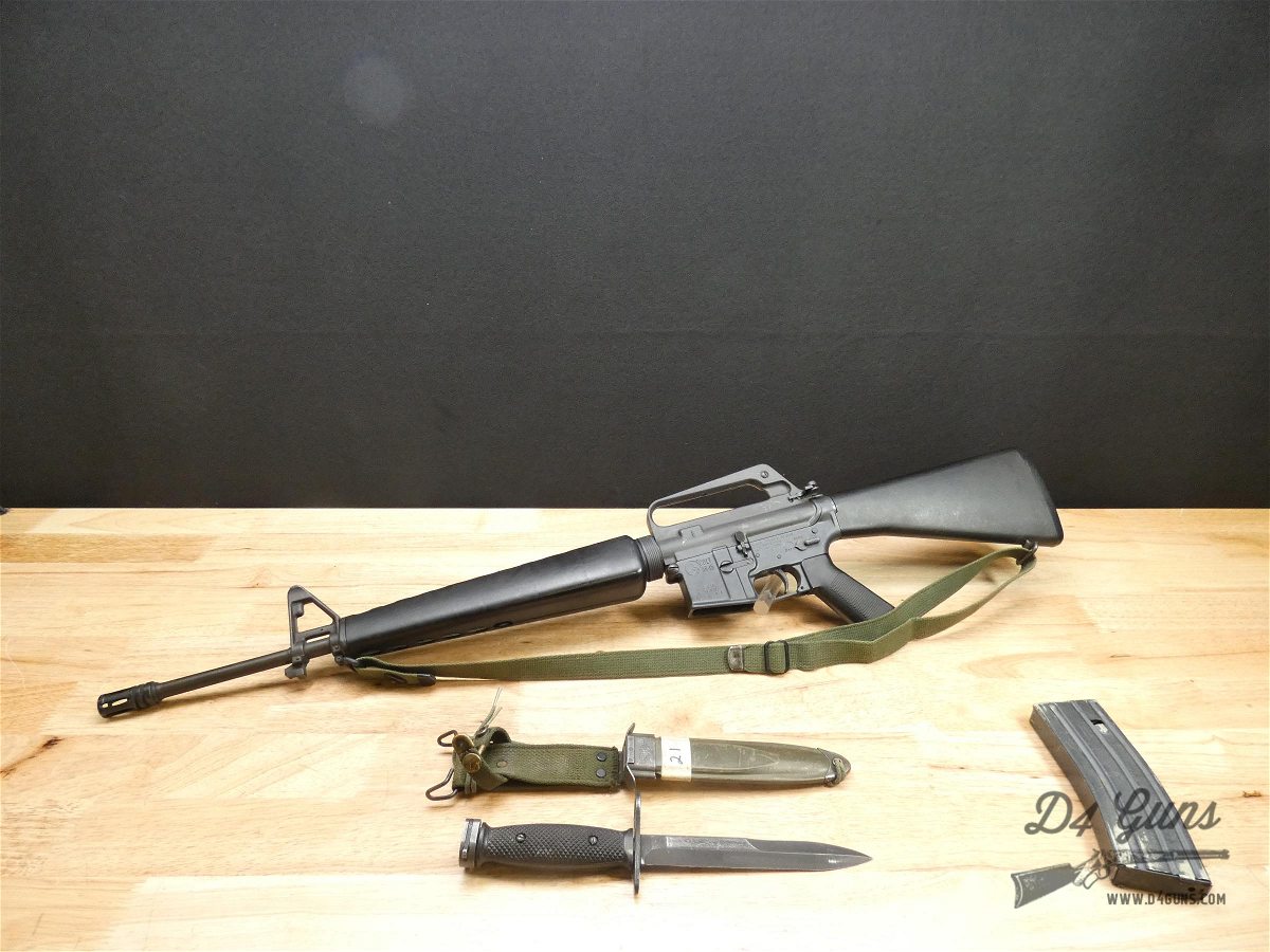  Colt AR-15 SP1 Pre-Ban - .223 Rem - 1972 - w/ M7 Bayonet & Mag - XLNT - C-img-1
