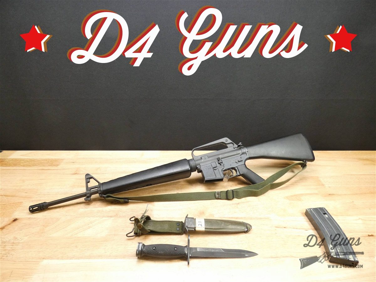  Colt AR-15 SP1 Pre-Ban - .223 Rem - 1972 - w/ M7 Bayonet & Mag - XLNT - C-img-0