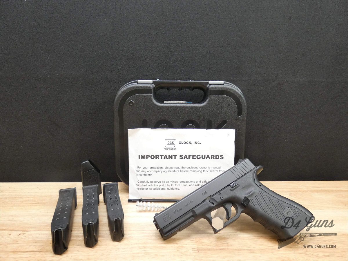 Glock 17 Gen4 - 9mm - G17 - w/ Case + More - Popular Carry Pistol-img-1