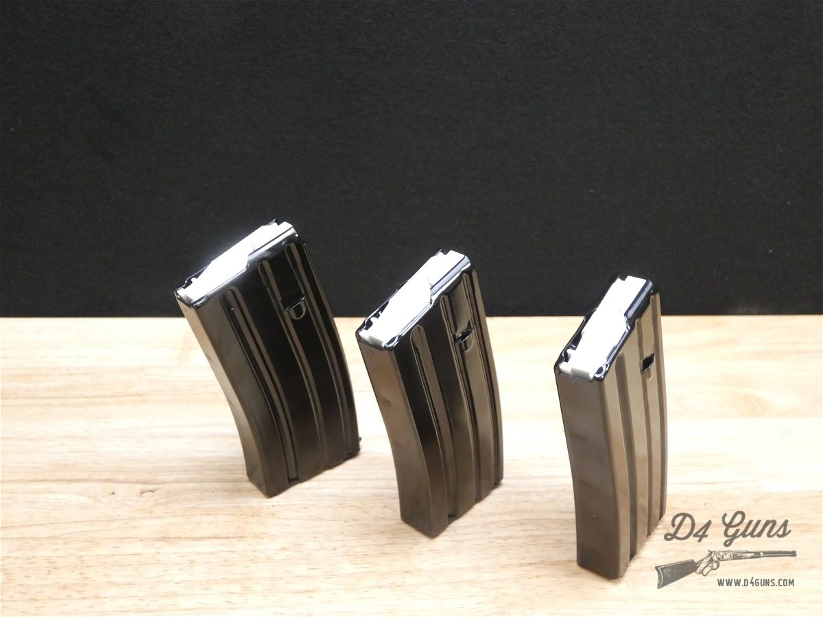 E-LANDER AR-15 MAGAZINES 5.56X45 20-ROUNDS STEEL- NEW! Lot of 3-img-1