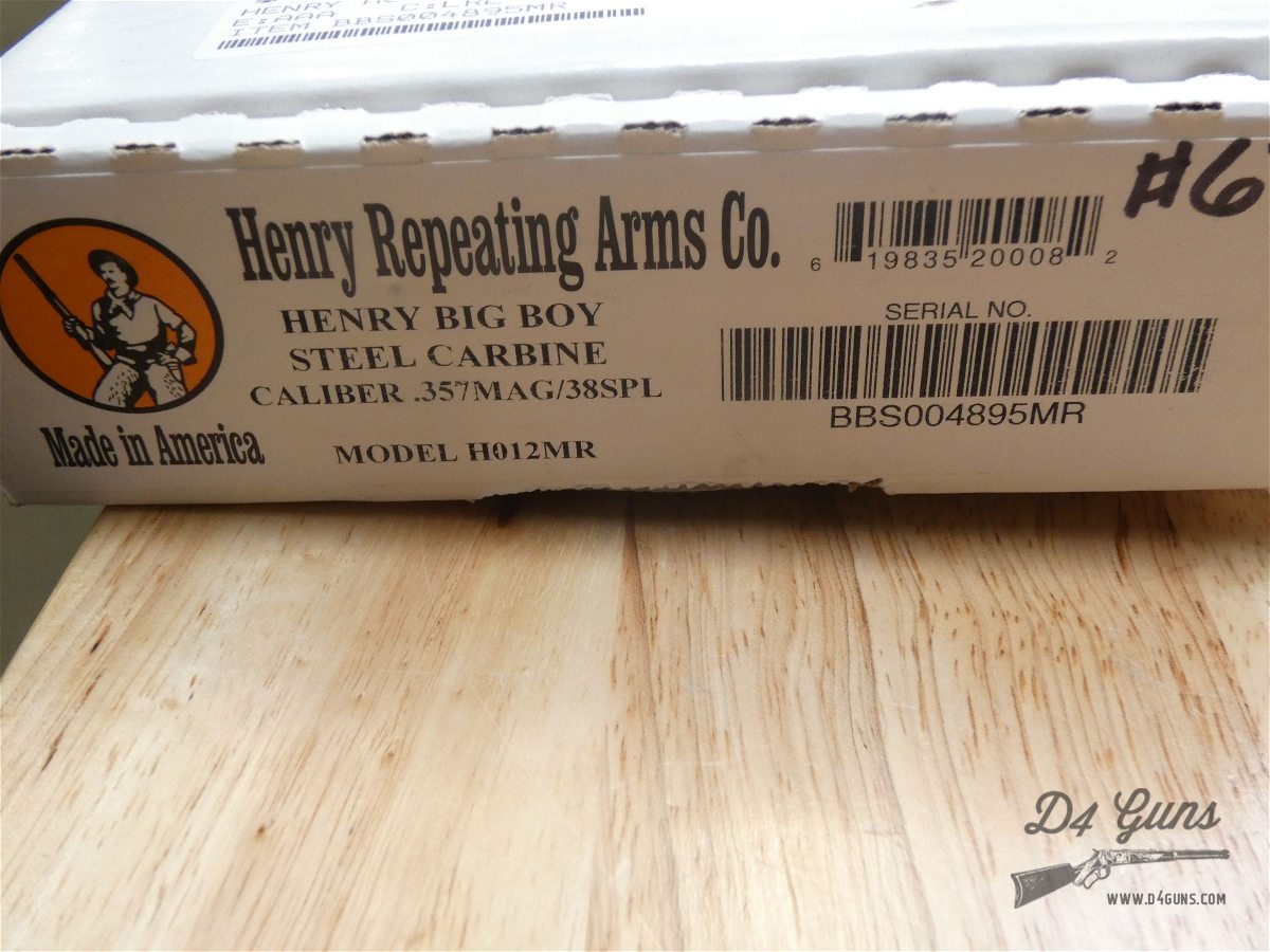 Henry Big Boy Steel Carbine H012MR - .357 Mag/.38 SPL - w/ Rail - XLNT! -img-42