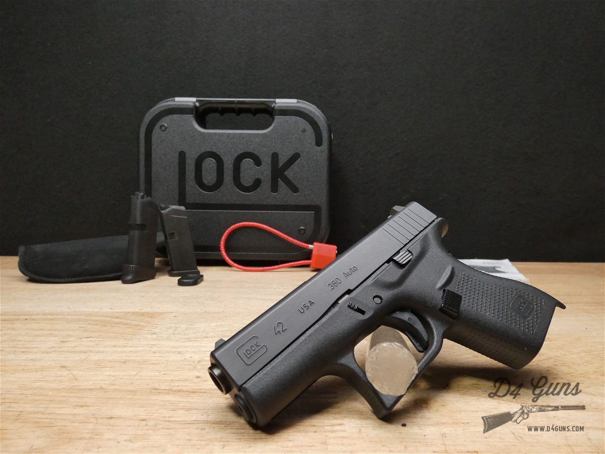 Glock 42 - .380 ACP - CCW - USA Made - Micro G42 - w/ OG Case & 2 Mags!-img-1