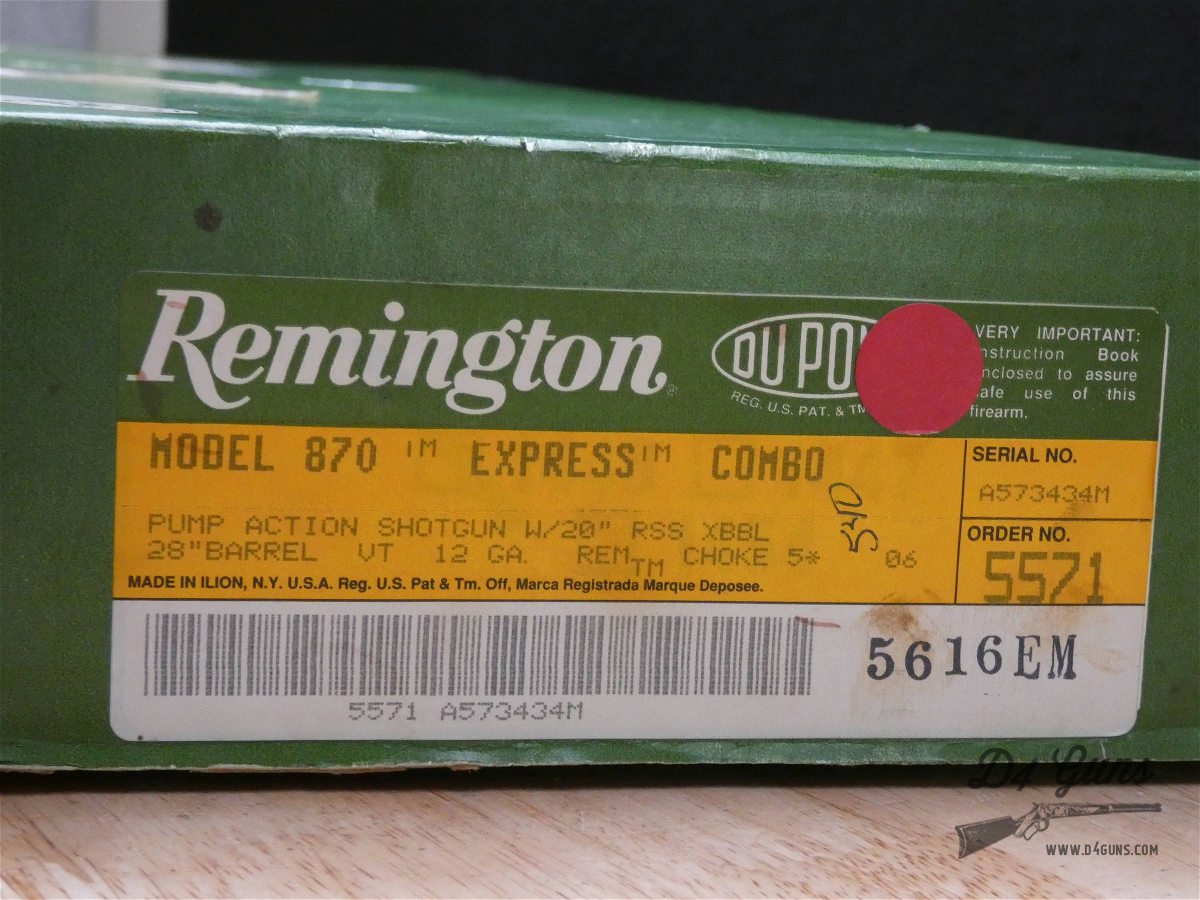 Remington 870 Express Magnum 2 Barrel Combo Set - 12 Gauge - Field & Slug-img-54