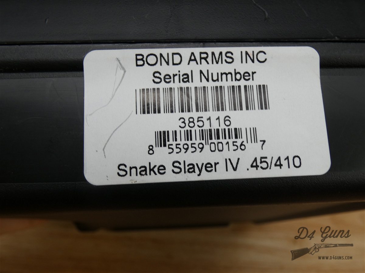 Bond Arms Snake Slayer IV - .45 LC / .410 GA - Derringer - G10 grips-img-32