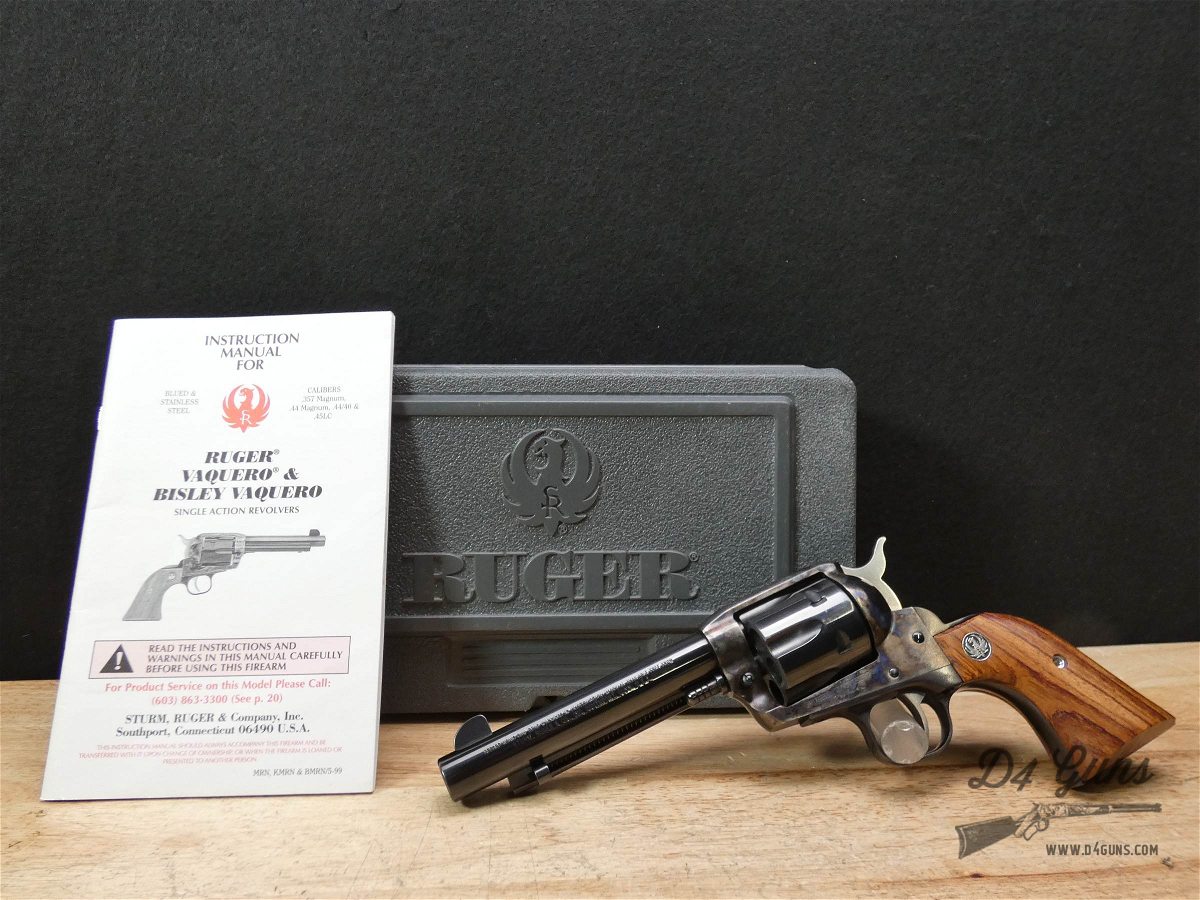 Ruger Vaquero - .45 Colt - Mfg. 1999 - SAA - Case Hardened Frame - OG Case-img-1