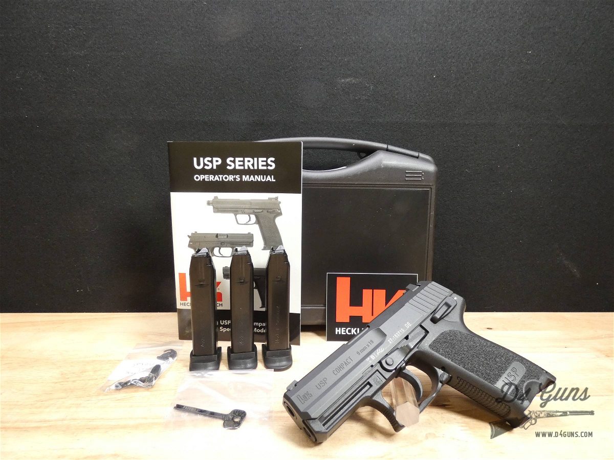 Heckler & Koch USP 9 Compact V1 - 9mm - USP9C-V1 - w/ Case + 3 Mags - HK-img-1