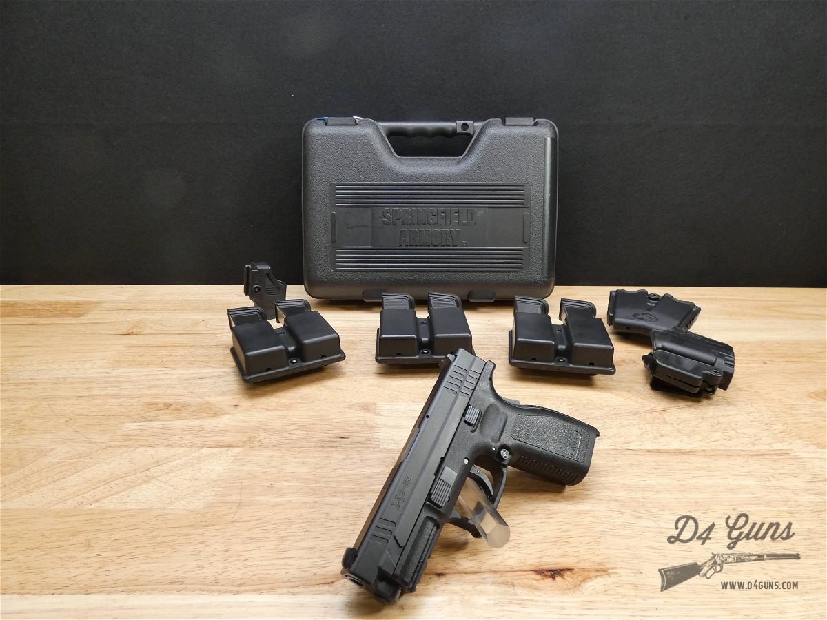 Springfield XD-9 - 9mm - XD9 - XD 9 - w/ Case + 6 Mags - Many XTRAS! LOOK!-img-1