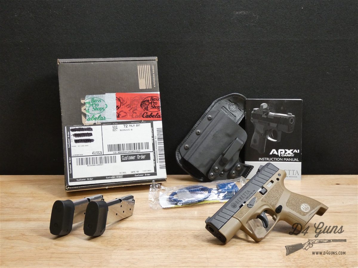 Beretta APX A1 Carry FDE - 9mm - Subcompact - Holster & 2 Mags -Optic Ready-img-1