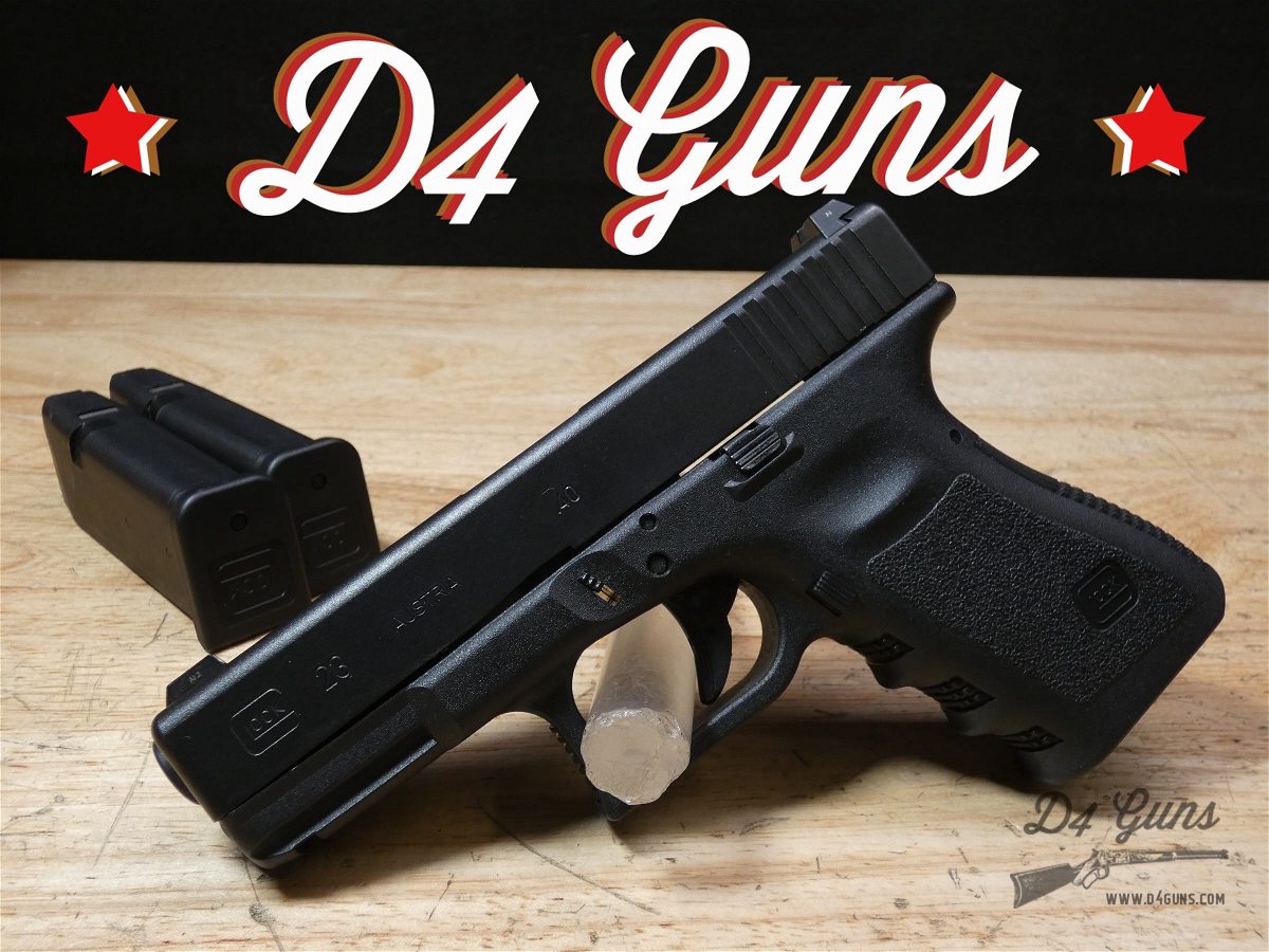 Glock 23 Gen3 - .40 S&W - G23 Gen 3 - Austria - CCW - 2 Mags & Night Sights-img-0