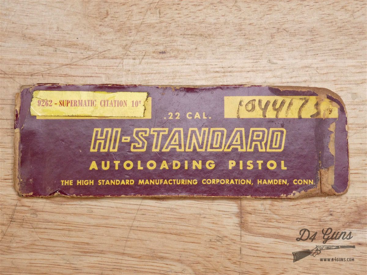 Hi Standard Model 102 Supermatic Citation - .22 LR - OG Box! - LOOK! - C-img-35