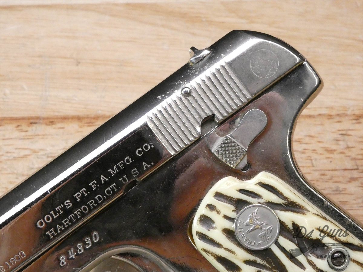 Colt M1903 Pocket Hammerless - .32 ACP - Mfg. 1909 - Nickel - 115 Years Old-img-4