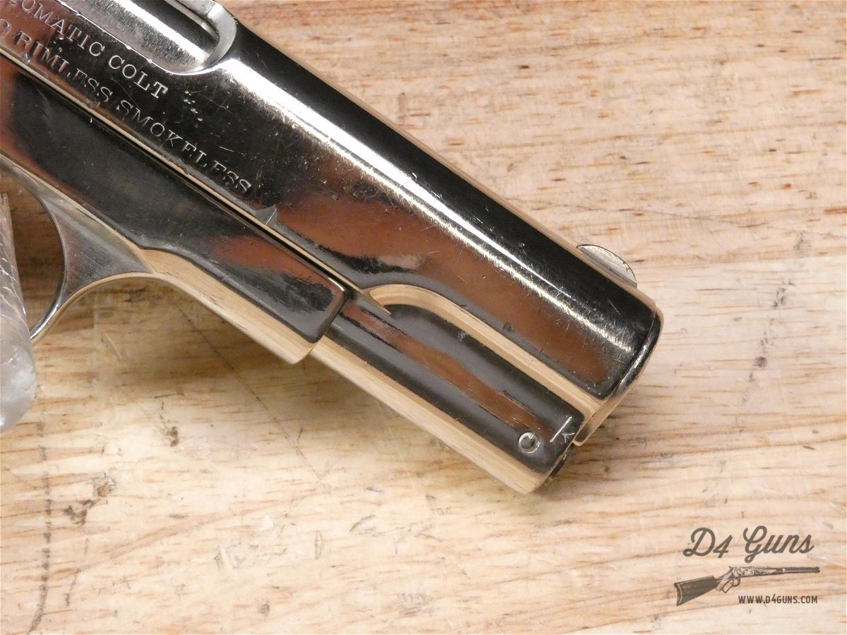 Colt M1903 Pocket Hammerless - .32 ACP - Mfg. 1909 - Nickel - 115 Years Old-img-10