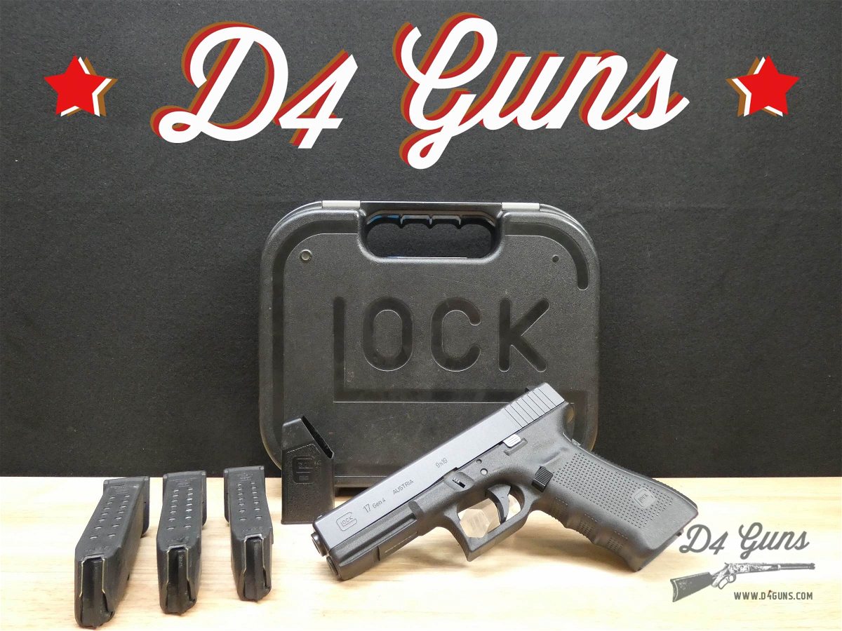 Glock 17 Gen4 - 9mm - G17 Gen 4 - w/ Case + More - Popular Carry Pistol-img-0