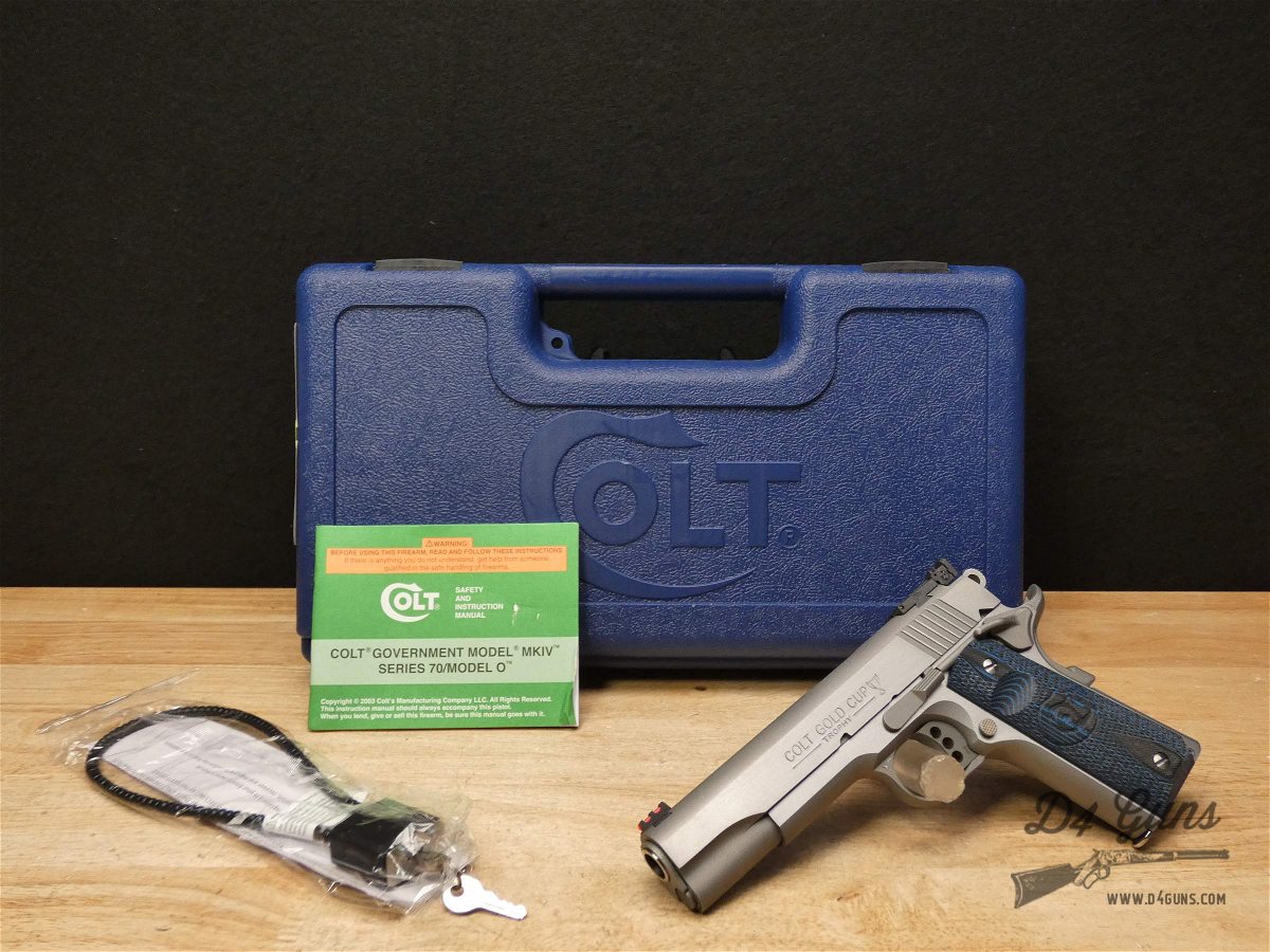 Colt Government Gold Cup Lite Trophy 1911 Stainless - .45 ACP -Series 70 -C-img-1